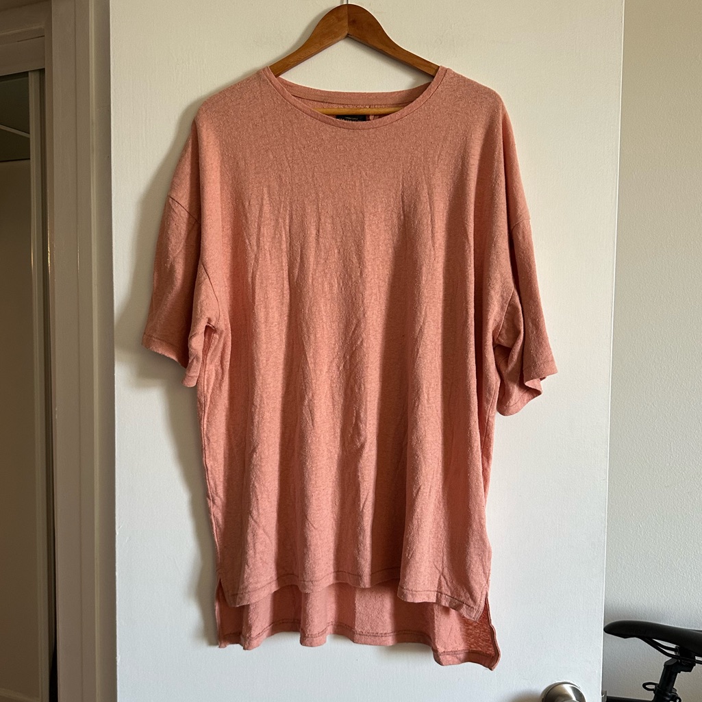 Nwt Urban Outfitters Cpo Provisions Textured Peach Oversized Top Size Large